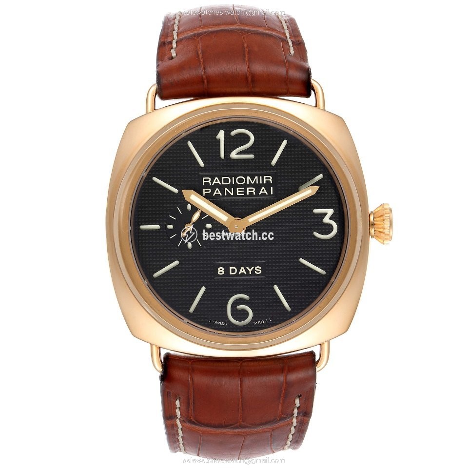 IMG_9086 Panerai Radiomir 8 Days Mens watch Unisex Manual winding Rose gold PAM00197 3