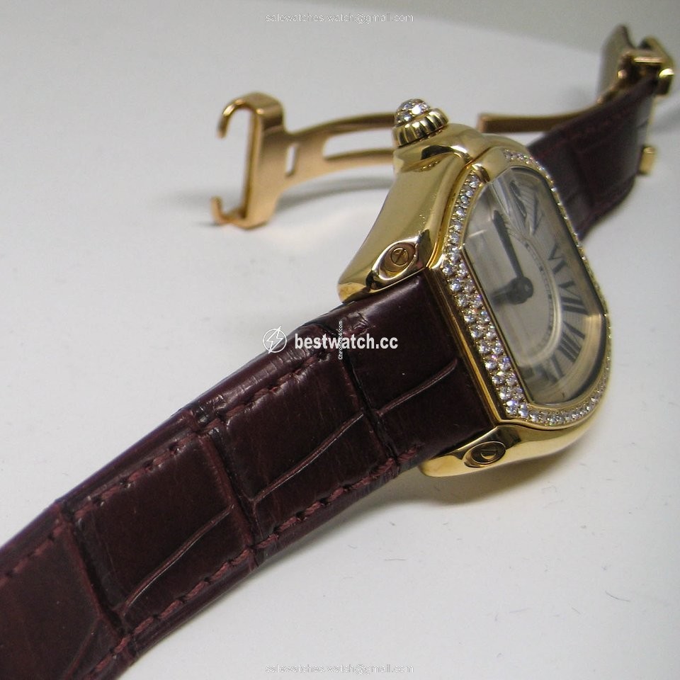 IMG_9086 Cartier Roadster Womens watch Quartz Yellow gold WE500160 3
