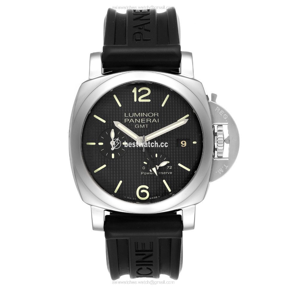 IMG_9086 Panerai Luminor 1950 3 Days GMT Power Reserve Automatic Mens watch Unisex Automatic Steel PAM00537 3