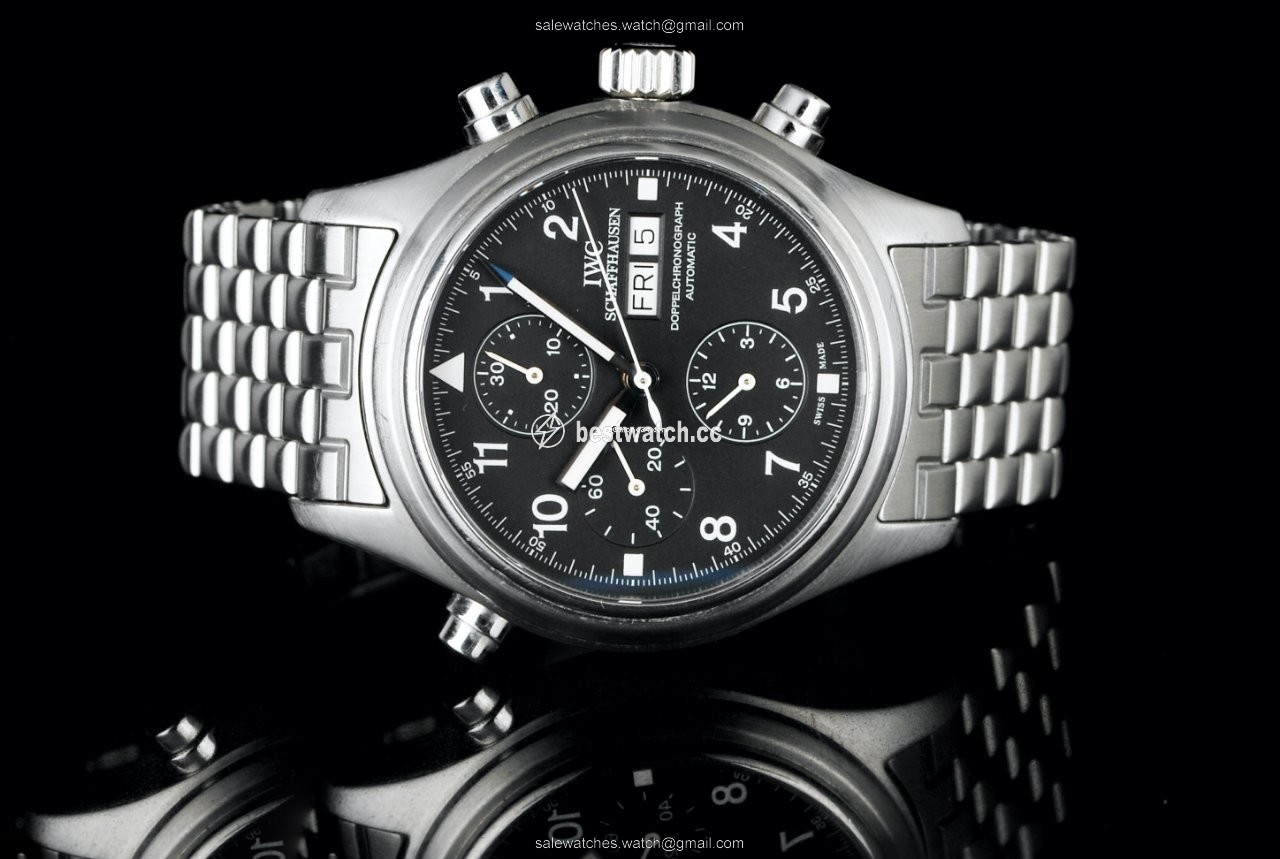 IWC Pilot Double Chronograph Mens watch Unisex Automatic Steel IW371319 3