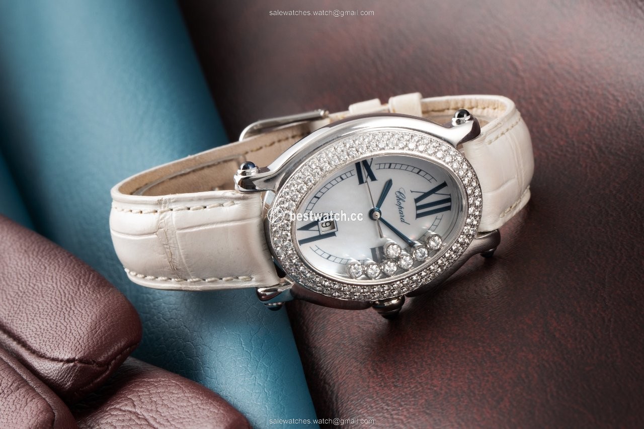 IMG_9086 Chopard Happy Sport Womens watch Quartz White gold 27 7012-23 3