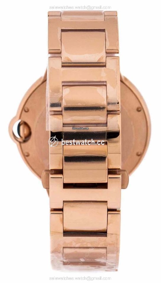 IMG_9086 Cartier Ballon Bleu 42mm Mens watch Unisex Automatic Rose gold W69006Z2 3