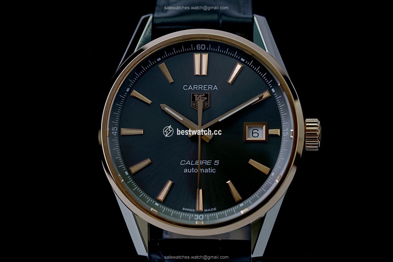 IMG_9086 TAG Heuer Carrera Calibre 5 Mens watch Unisex Automatic Gold Steel WAR215E.FC6336 3
