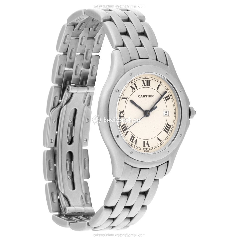 IMG_9086 Cartier Cougar Womens watch Quartz Steel W35002F5 3