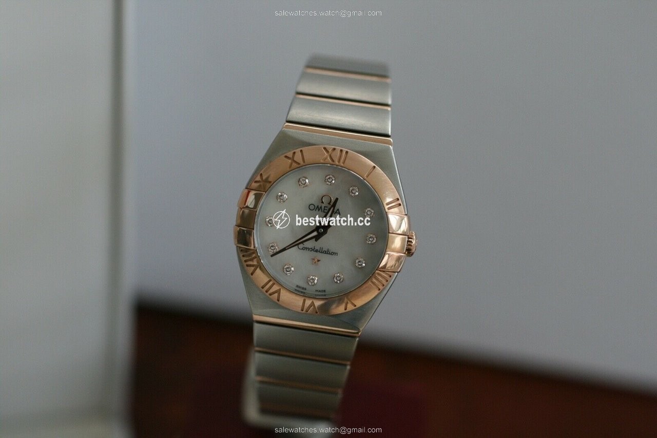 Omega Constellation Quartz Womens watch Quartz Gold Steel 123.20.24.60.55.001 3