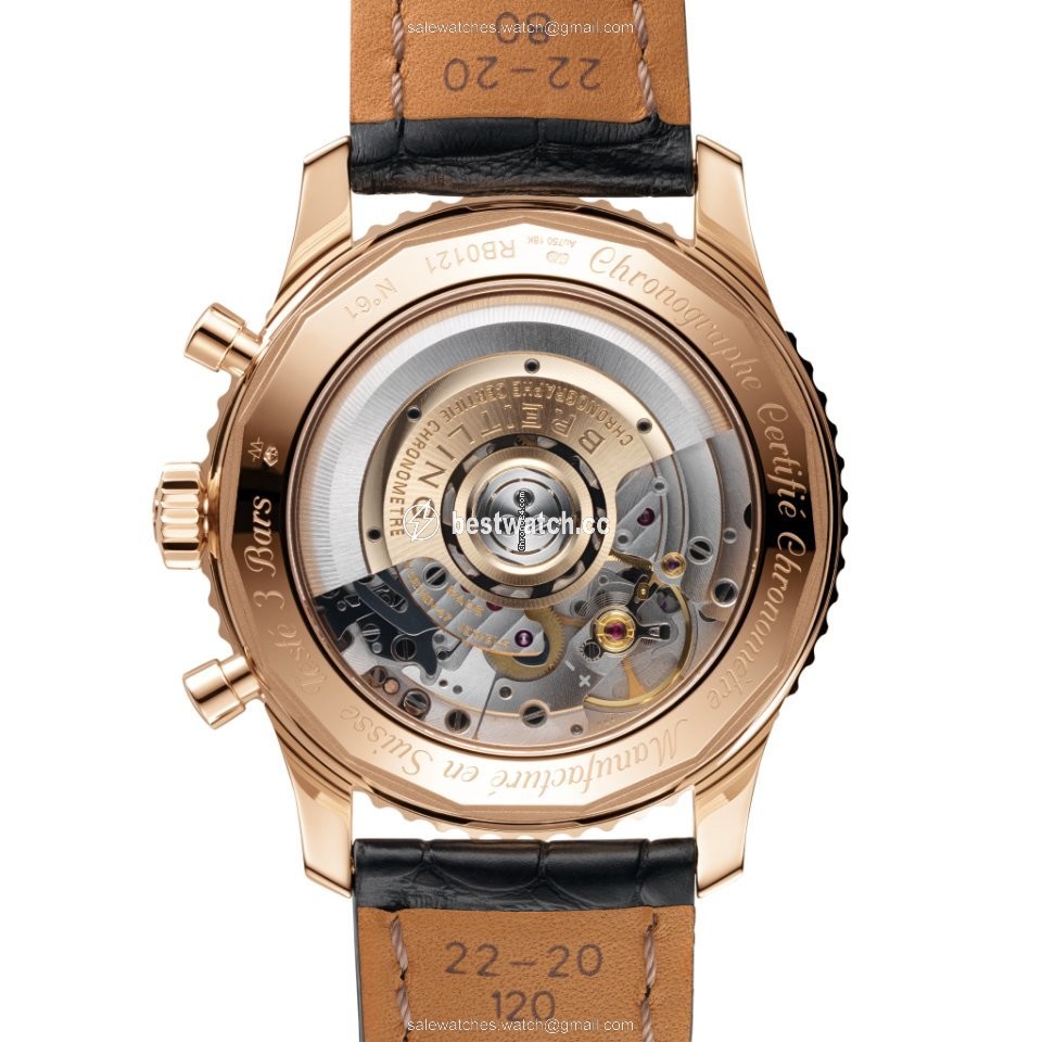 IMG_9086 Breitling Navitimer 1 B01 Chronograph 43 Mens watch Unisex Automatic Red gold RB0121211C1P3 3