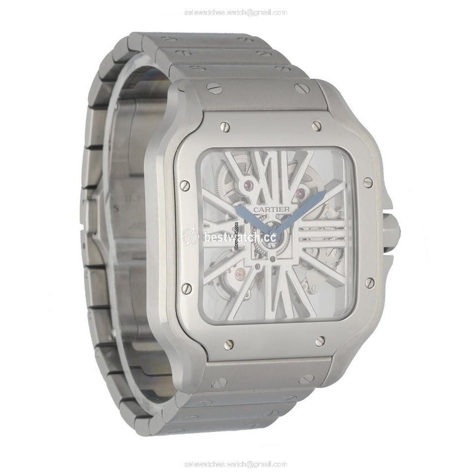 IMG_9086 Cartier Santos Mens watch Unisex Manual winding Steel WHSA0015 3