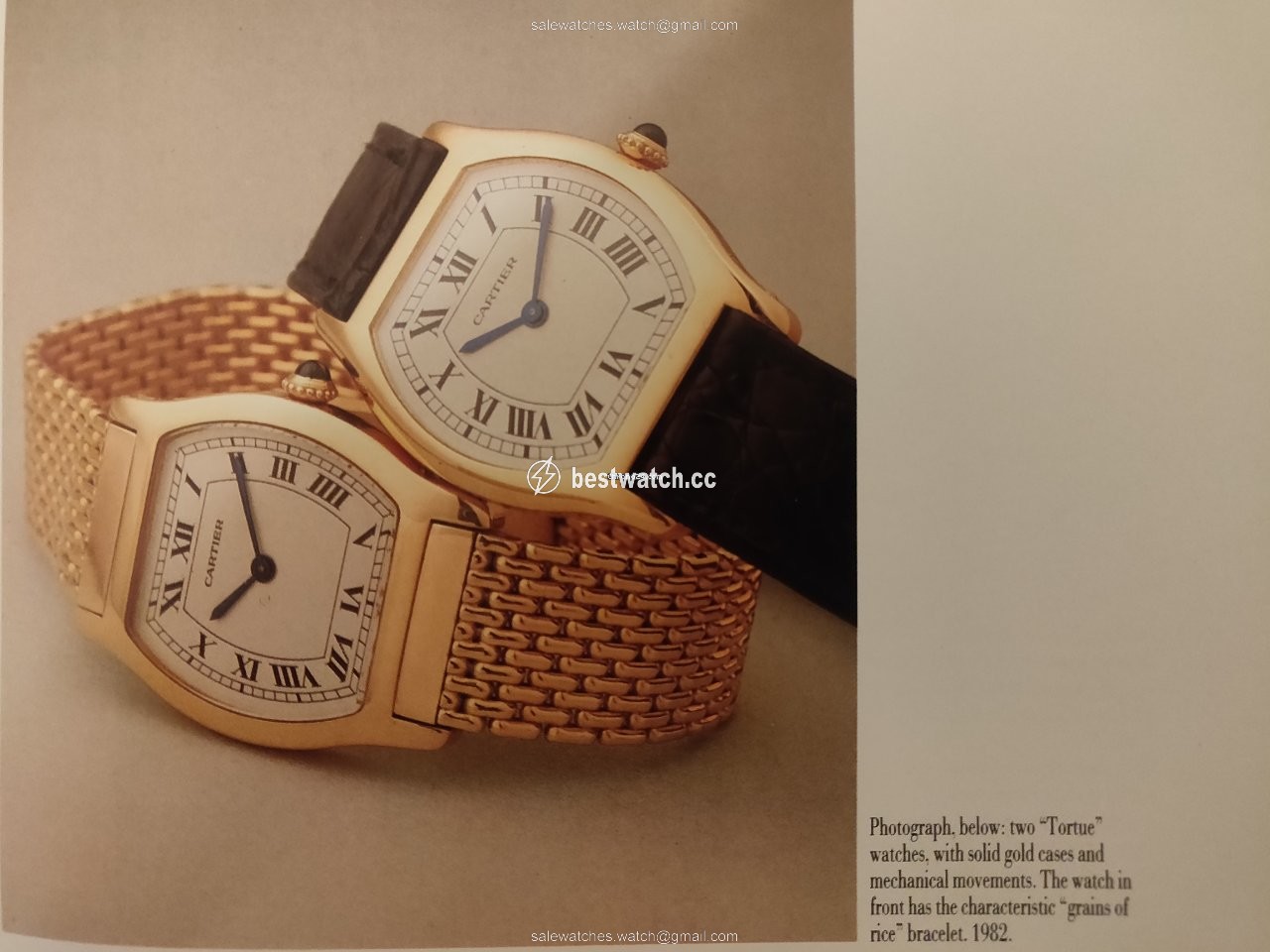 IMG_9086 Cartier Tortue Mens watch Unisex Manual winding Yellow gold 96069 3