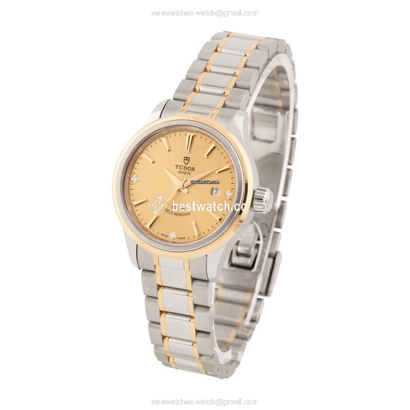 IMG_9086 Tudor Style Womens watch Automatic Gold Steel M12103-004 3