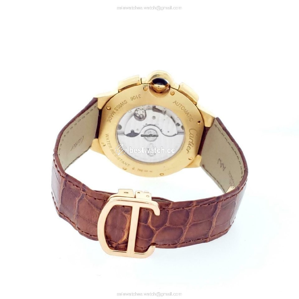 IMG_9086 Cartier Ballon Bleu 44mm Mens watch Unisex Automatic Yellow gold W6920007 3
