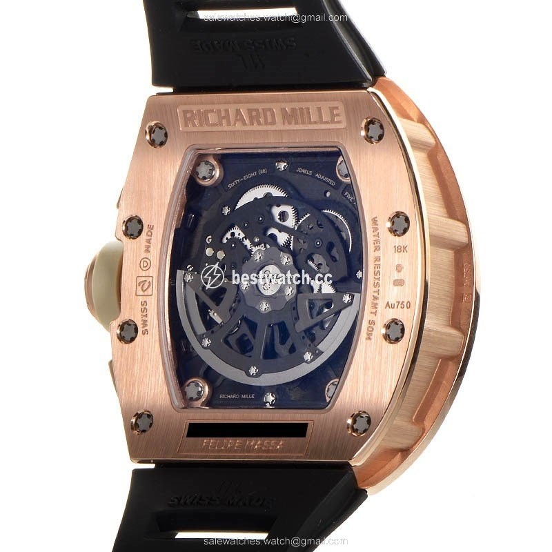 IMG_9086 Richard Mille RM 011 Mens watch Unisex Automatic Rose gold RM011 Felipe Massa 3