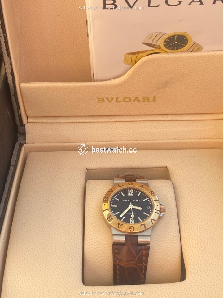 Bulgari Diagono Womens watch Automatic Gold Steel LCV 29 S 3