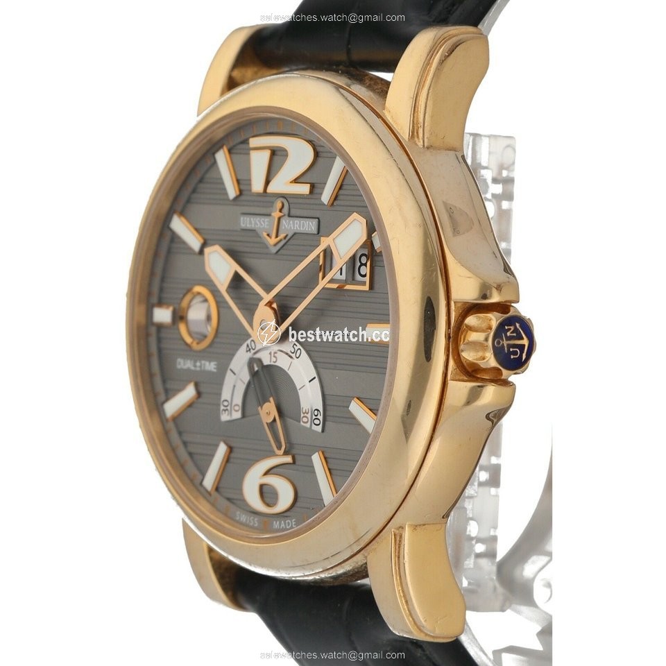 IMG_9086 Ulysse Nardin Dual Time Mens watch Unisex Automatic Yellow gold 246-55 3