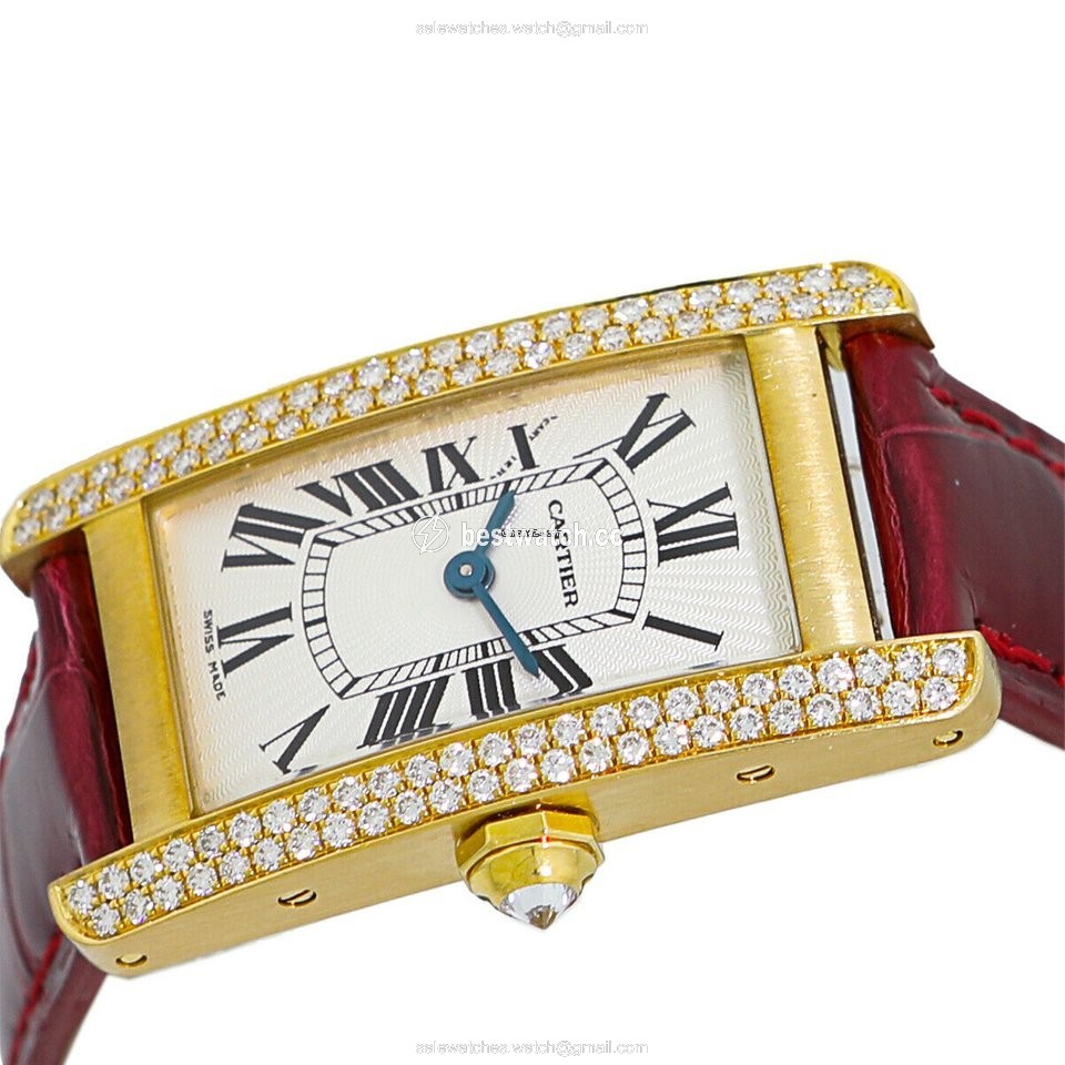 Cartier Tank Americaine Womens watch Quartz Yellow gold 2489 - WJTA0003 3