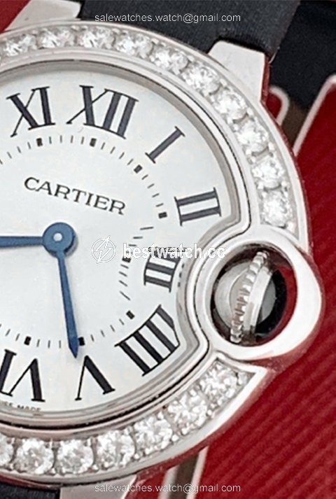 IMG_9086 Cartier Ballon Bleu 28mm Womens watch Quartz White gold WE900351 3