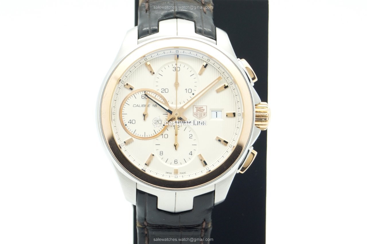 IMG_9086 TAG Heuer Link Calibre 16 Mens watch Unisex Automatic Gold Steel CAT2050.FC6322 3