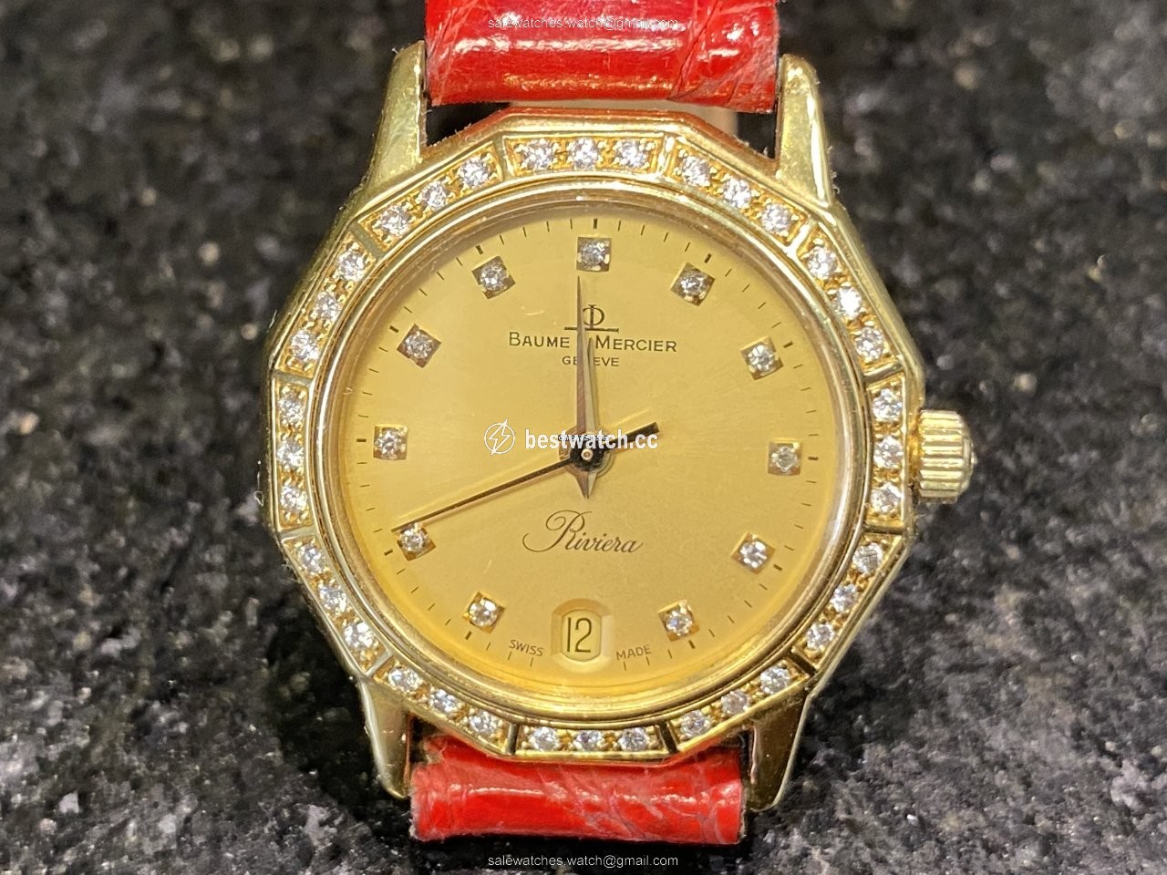 Baume & Mercier Riviera Mens watch Unisex Quartz Yellow gold 87012.1 3
