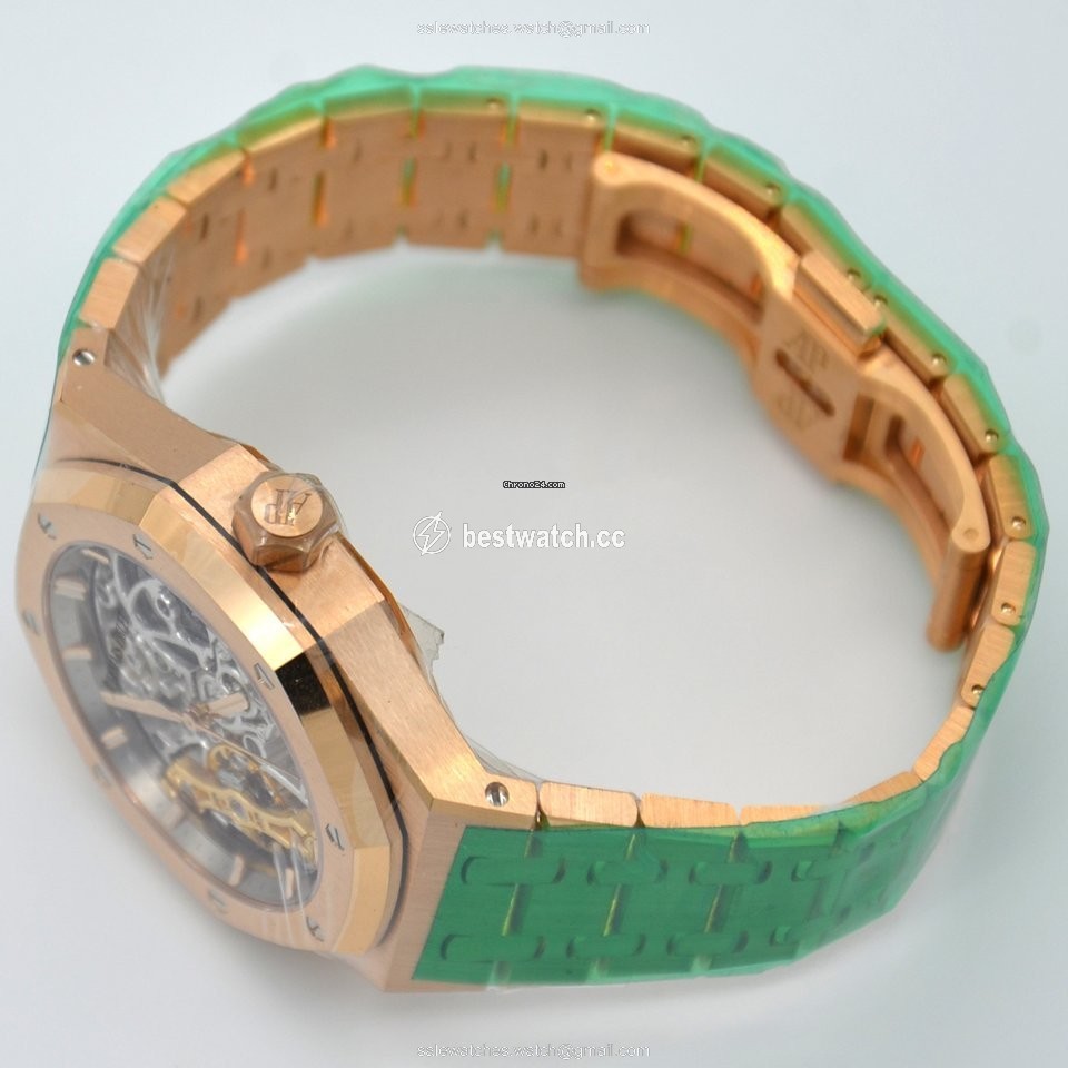IMG_9086 Audemars Piguet Royal Oak Double Balance Wheel Openworked Mens watch Unisex Automatic Rose gold 15467OR.OO.1256OR.01 3