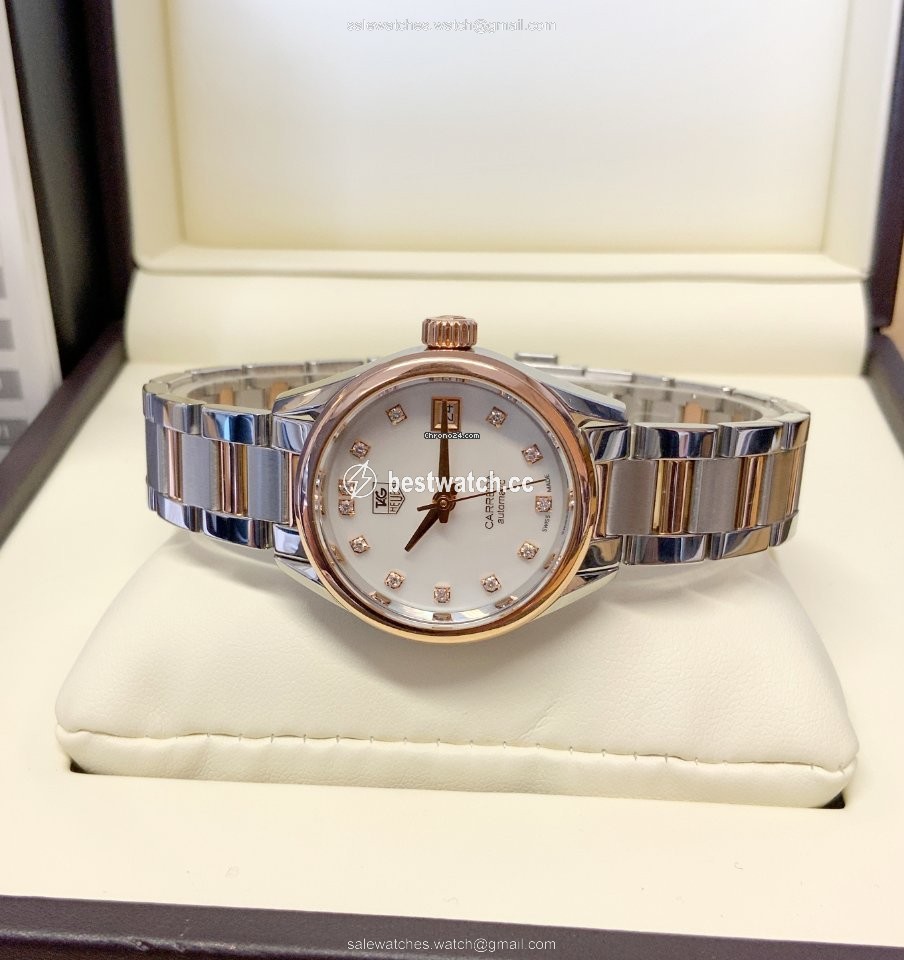 IMG_9086 TAG Heuer Carrera Lady Womens watch Automatic Gold Steel WAR2452.BD0777 3