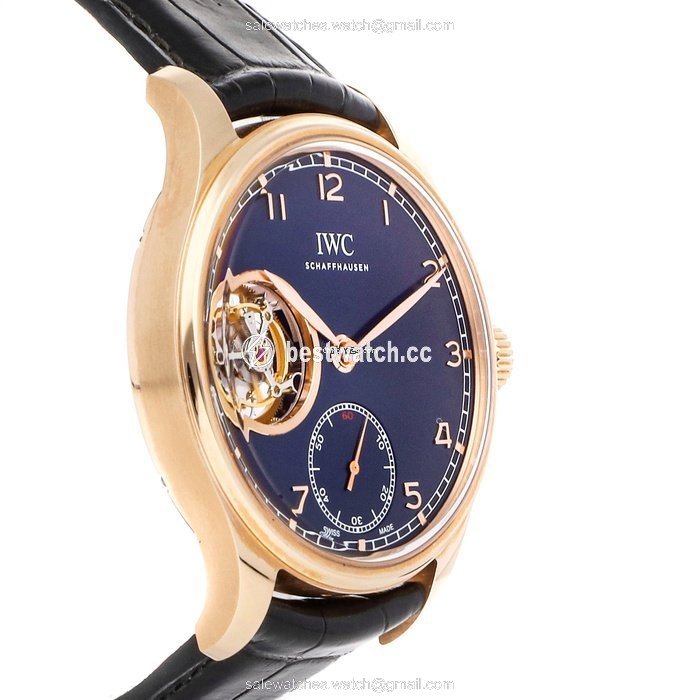 IMG_9086 IWC Portuguese Tourbillon Mens watch Unisex Manual winding Rose gold IW5463-05 3