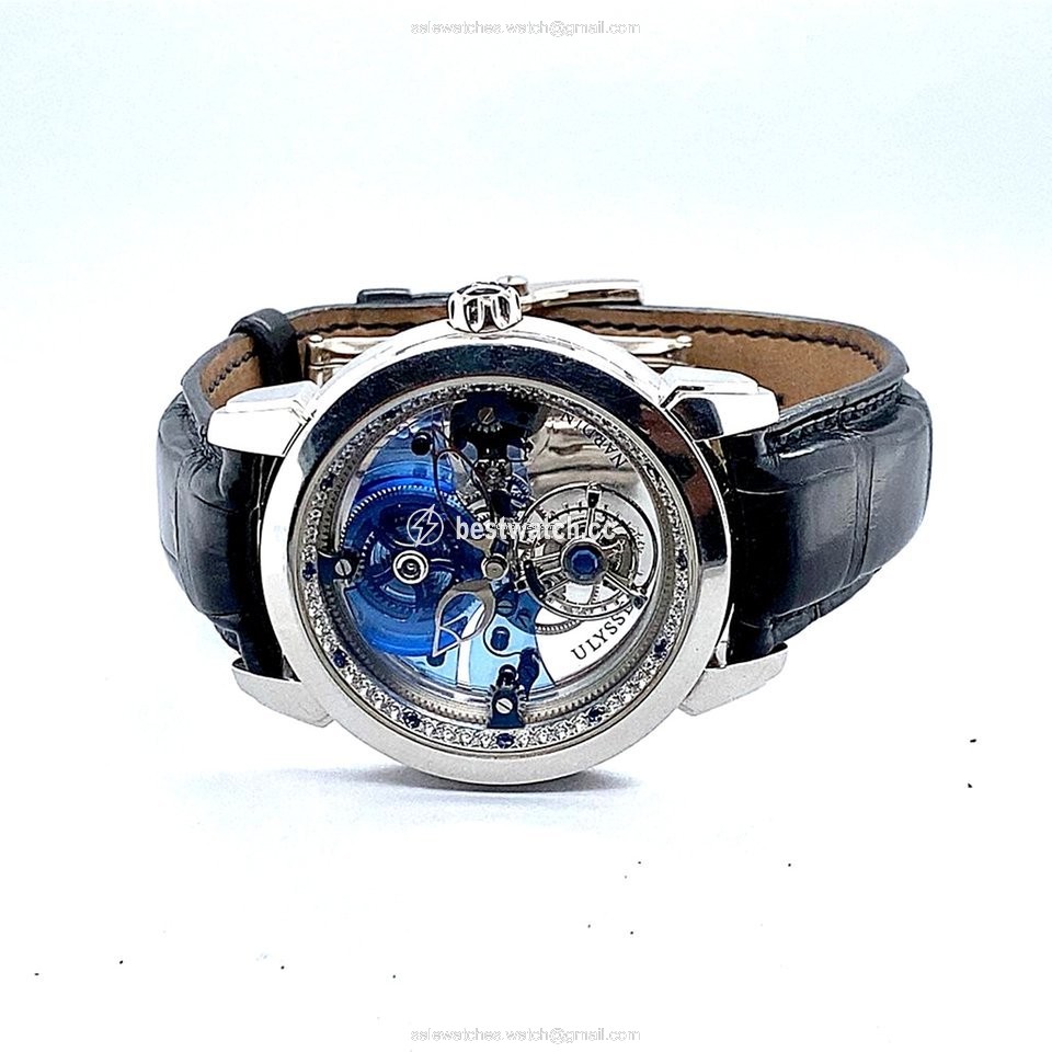 Ulysse Nardin Royal Blue Tourbillon Mens watch Unisex Manual winding Platinum 799-80 3