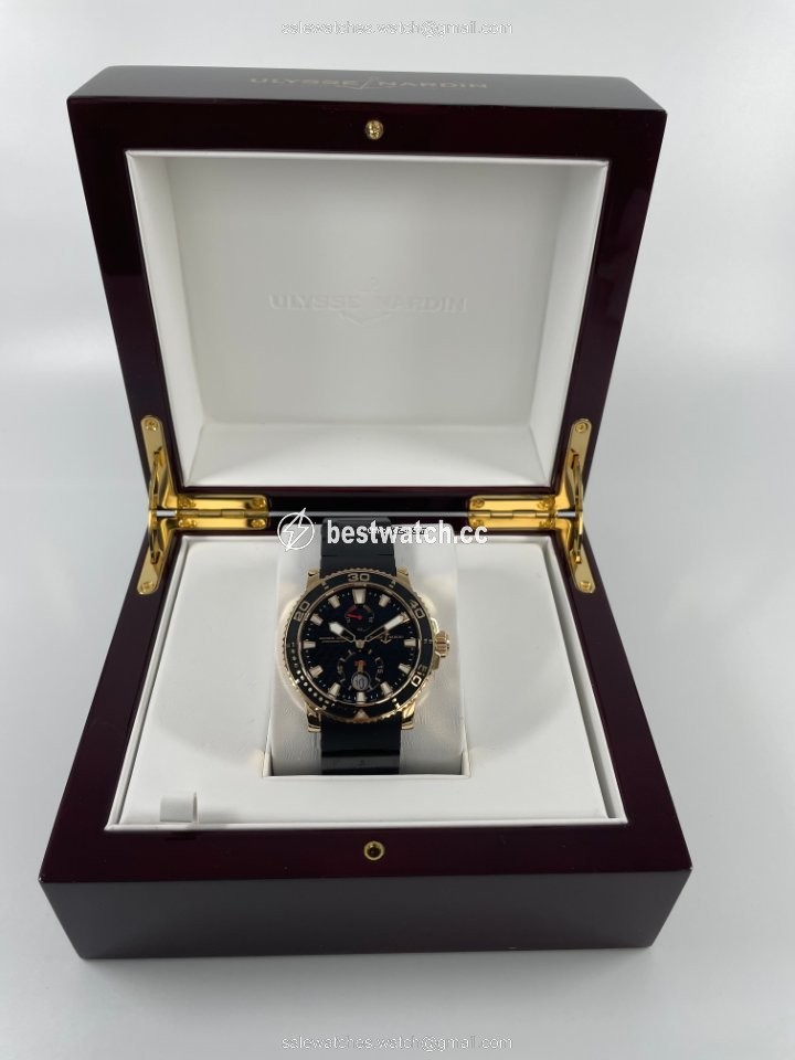 IMG_9086 Ulysse Nardin Maxi Marine Diver Mens watch Unisex Automatic Rose gold 266-33-3C-922 3