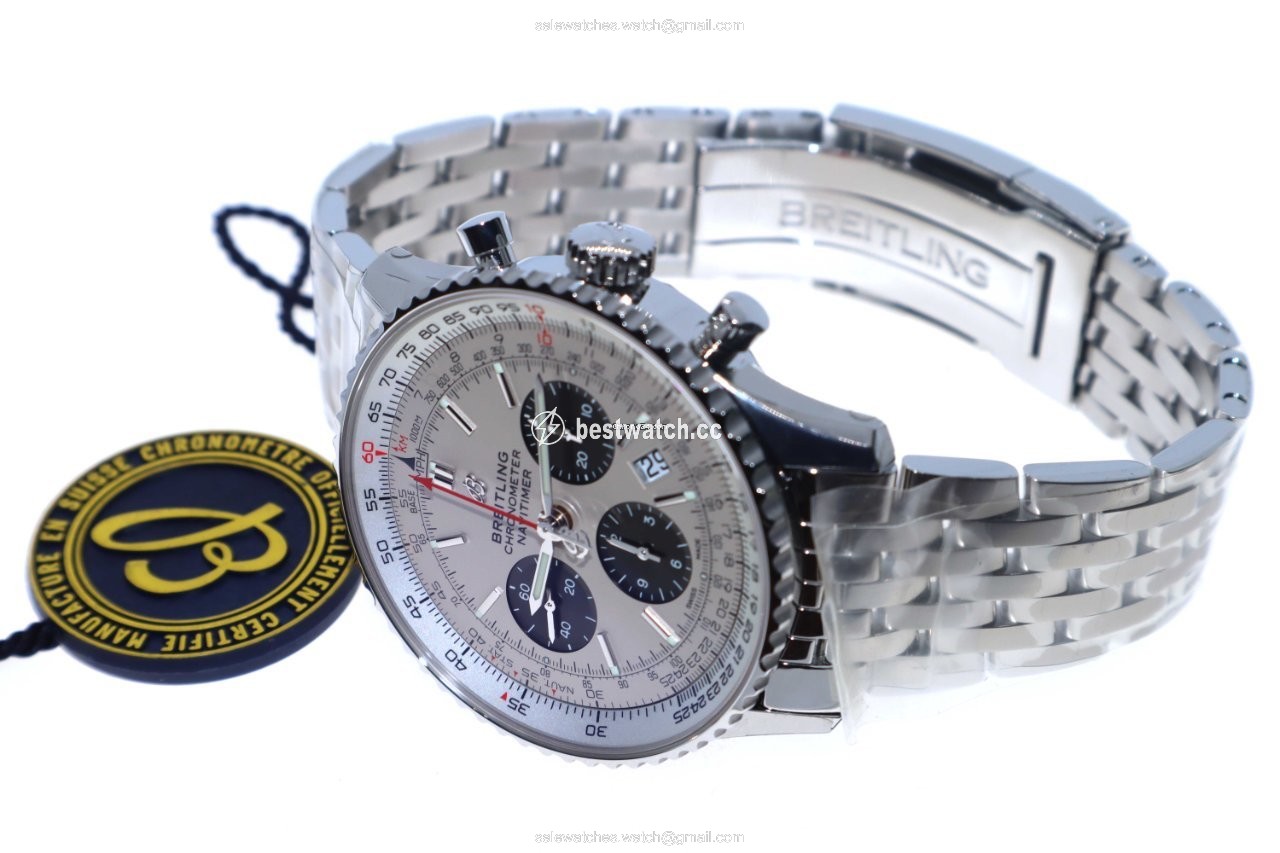 Breitling Navitimer 1 B01 Chronograph 43 Mens watch Unisex Automatic Steel AB0121211G1A1 3