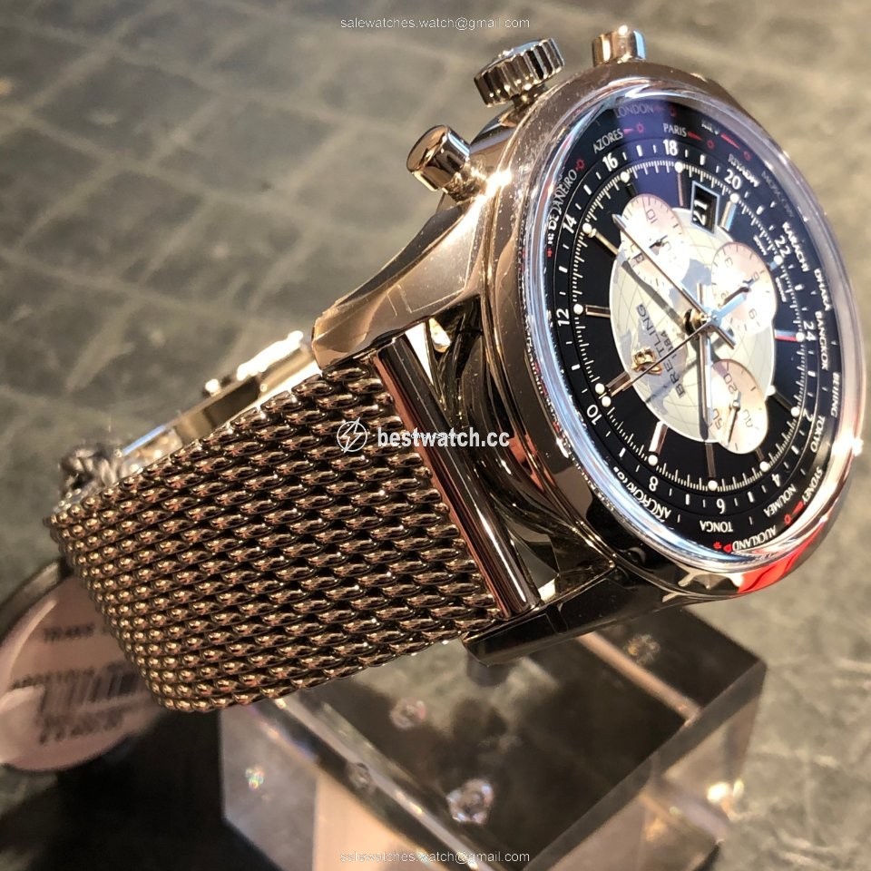 IMG_9086 Breitling Transocean Chronograph Unitime Mens watch Unisex Automatic Steel AB 0510U4 3