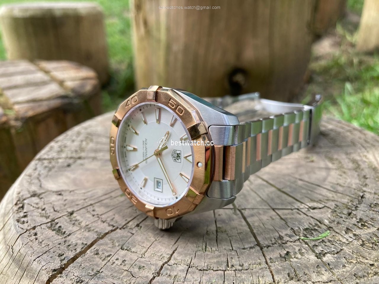 TAG Heuer Aquaracer 300M Mens watch Unisex Quartz Gold Steel WAY1150.BD0911 3