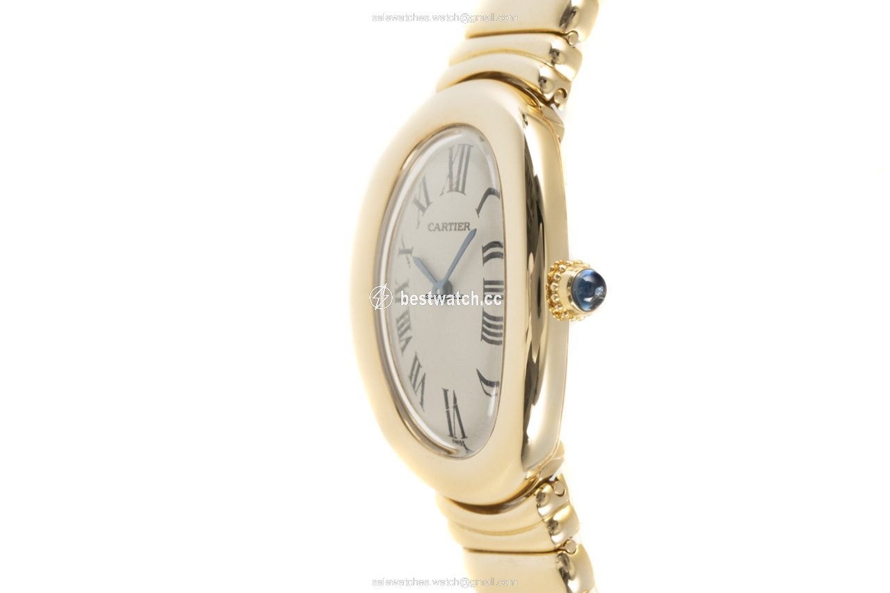 IMG_9086 Cartier Baignoire Womens watch Quartz Yellow gold 1950 3