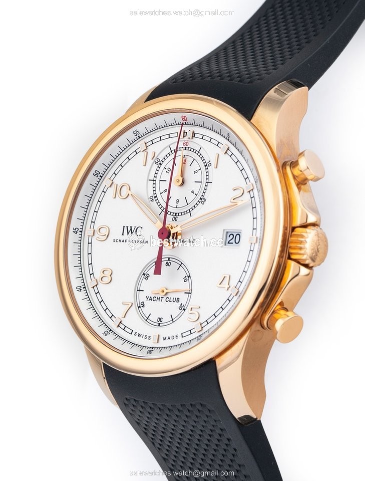 IMG_9086 IWC Portuguese Yacht Club Chronograph Mens watch Unisex Automatic Rose gold IW390501 3