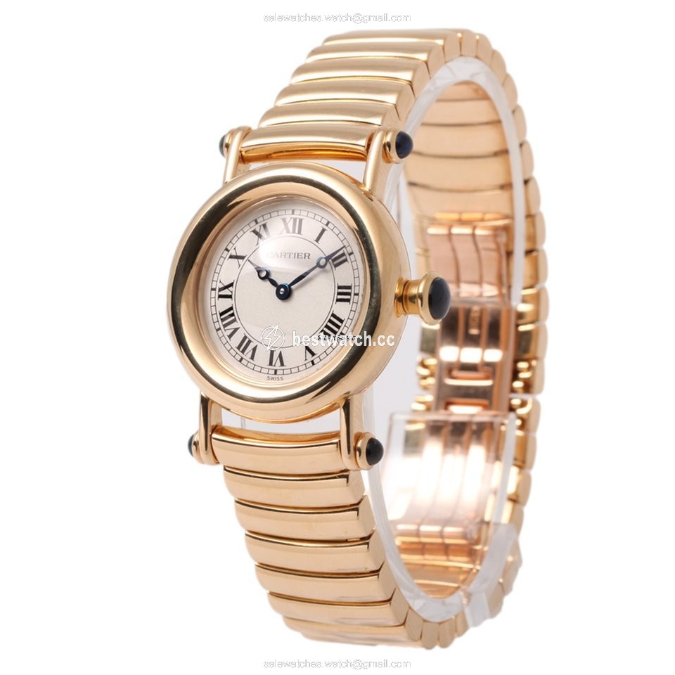 IMG_9086 Cartier Diabolo Womens watch Quartz Yellow gold 1440 3