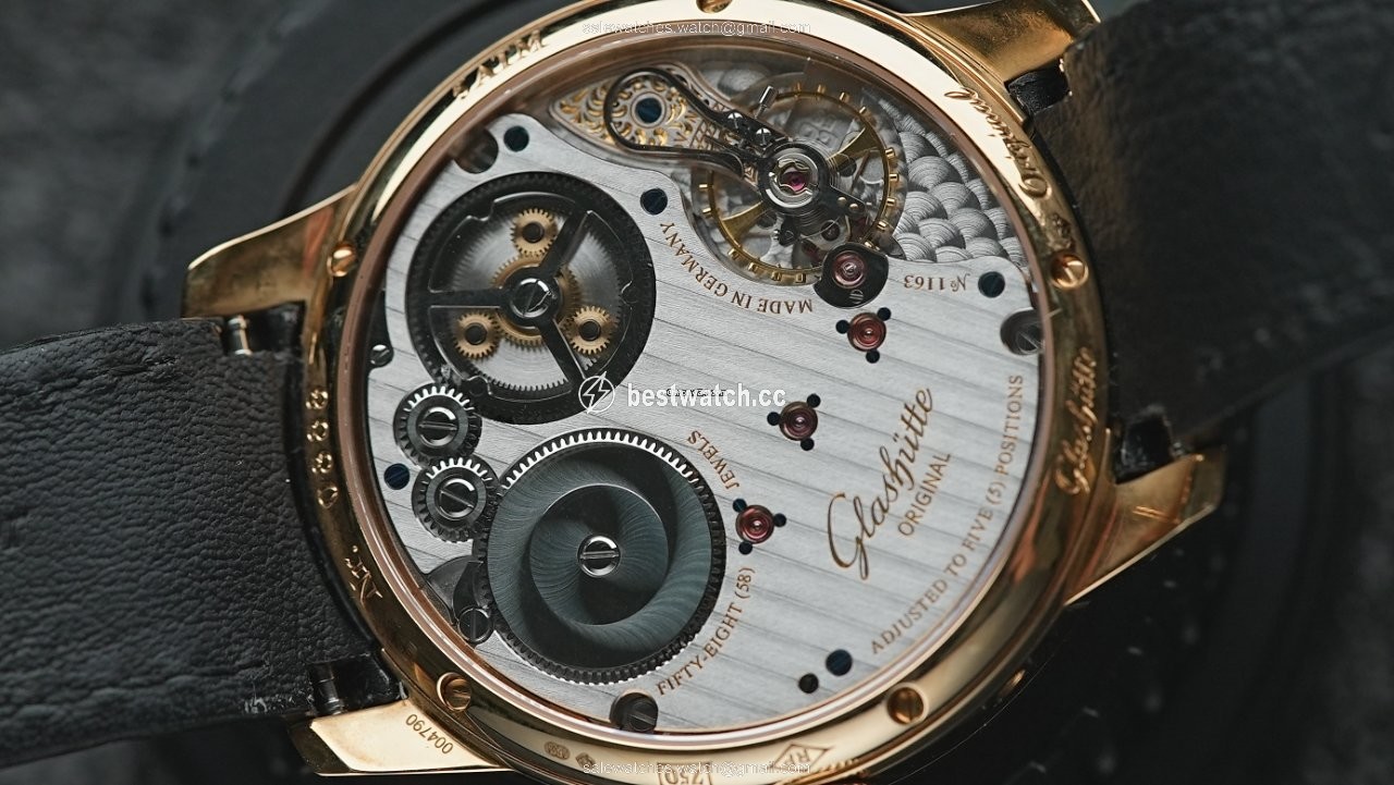 IMG_9086 Glashutte Original Senator Chronometer Mens watch Unisex Manual winding Rose gold 58-01-01-01-04 3