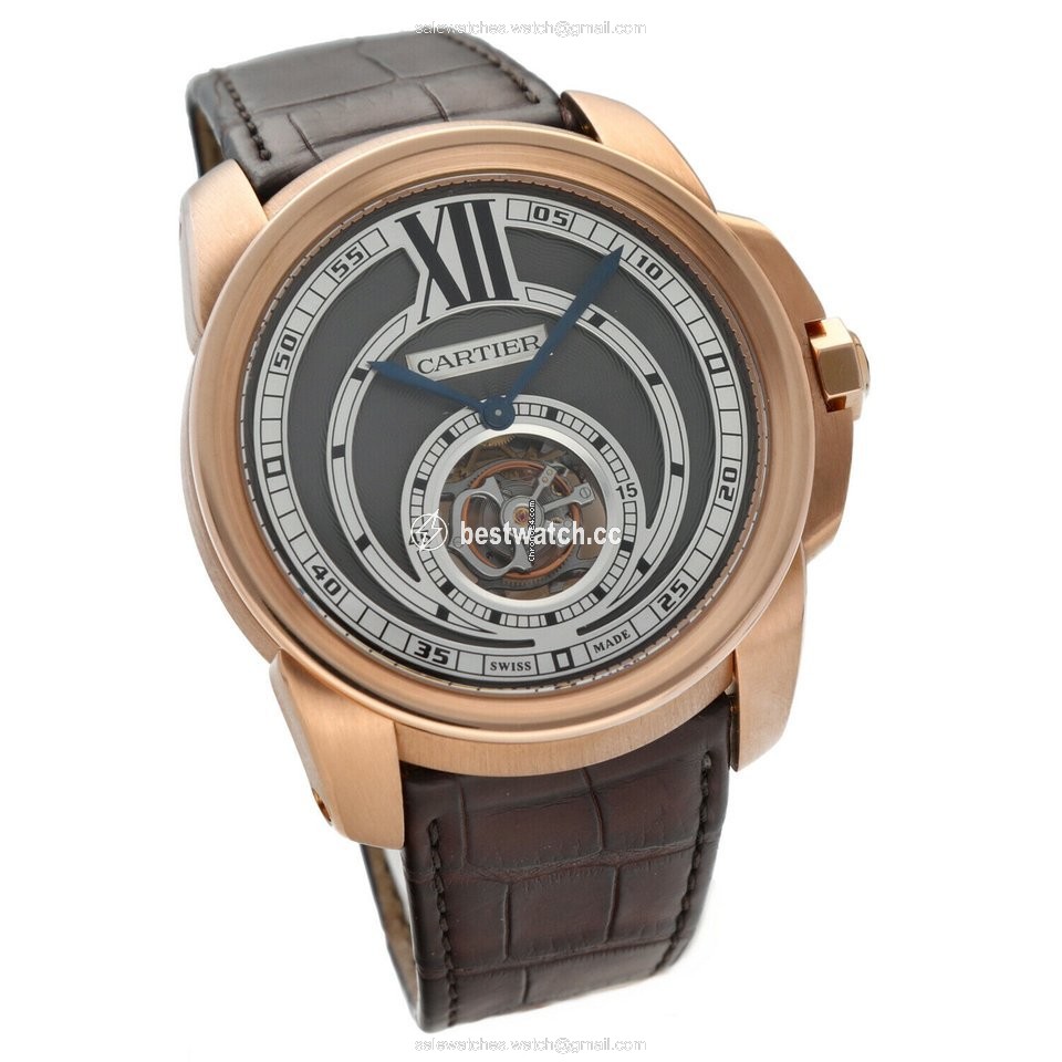 IMG_9086 Cartier Calibre de Cartier Mens watch Unisex Automatic Rose gold 3204 3