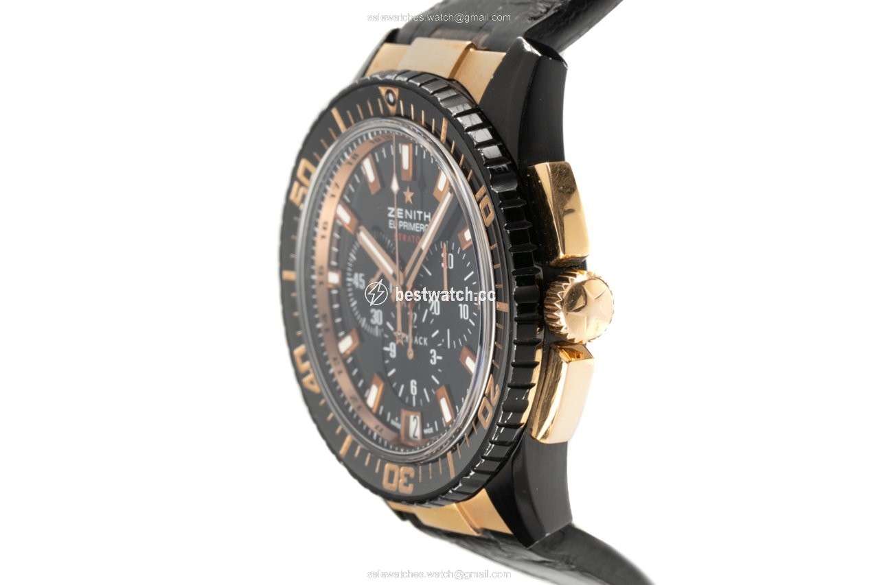 IMG_9086 Zenith El Primero Stratos Flyback Mens watch Unisex Automatic Gold Steel 85.2060.405 23.C714 3