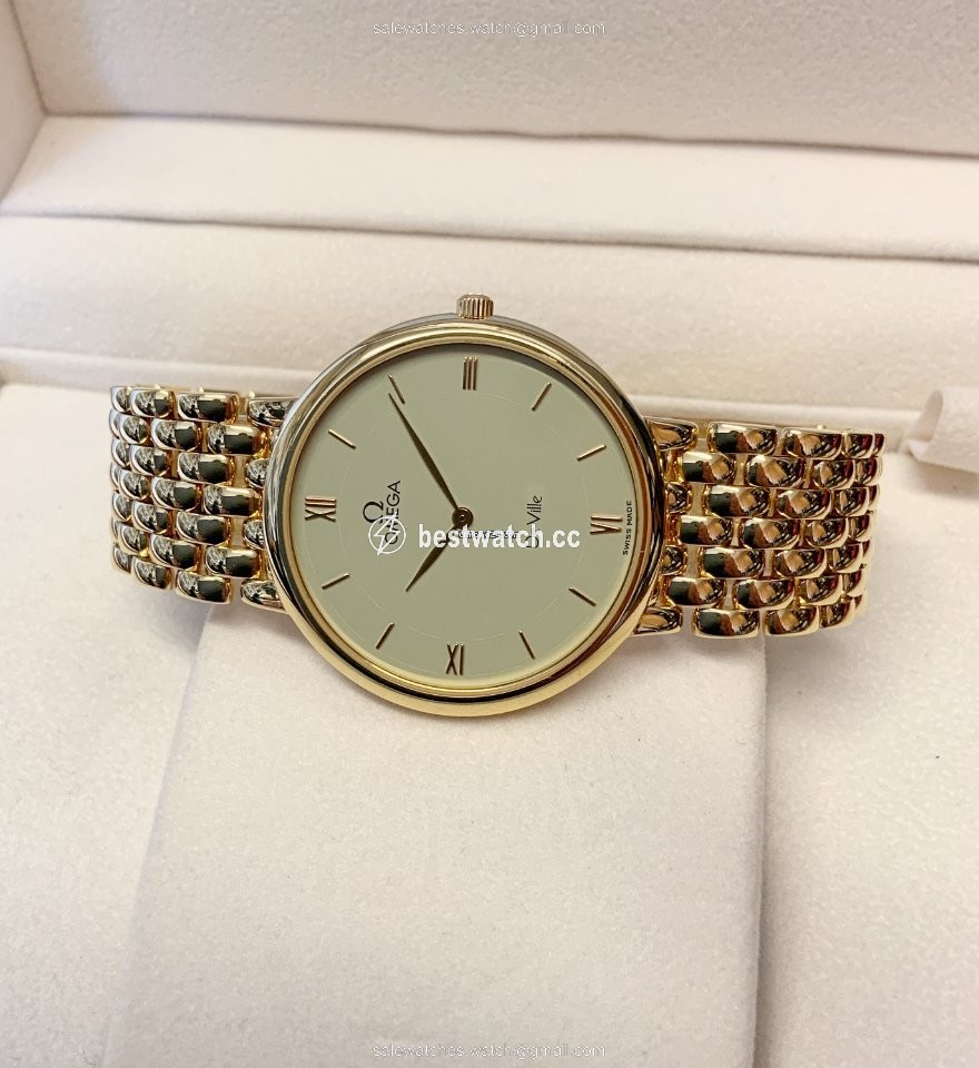 IMG_9086 Omega De Ville Mens watch Unisex Quartz Yellow gold 7100.63.00 3