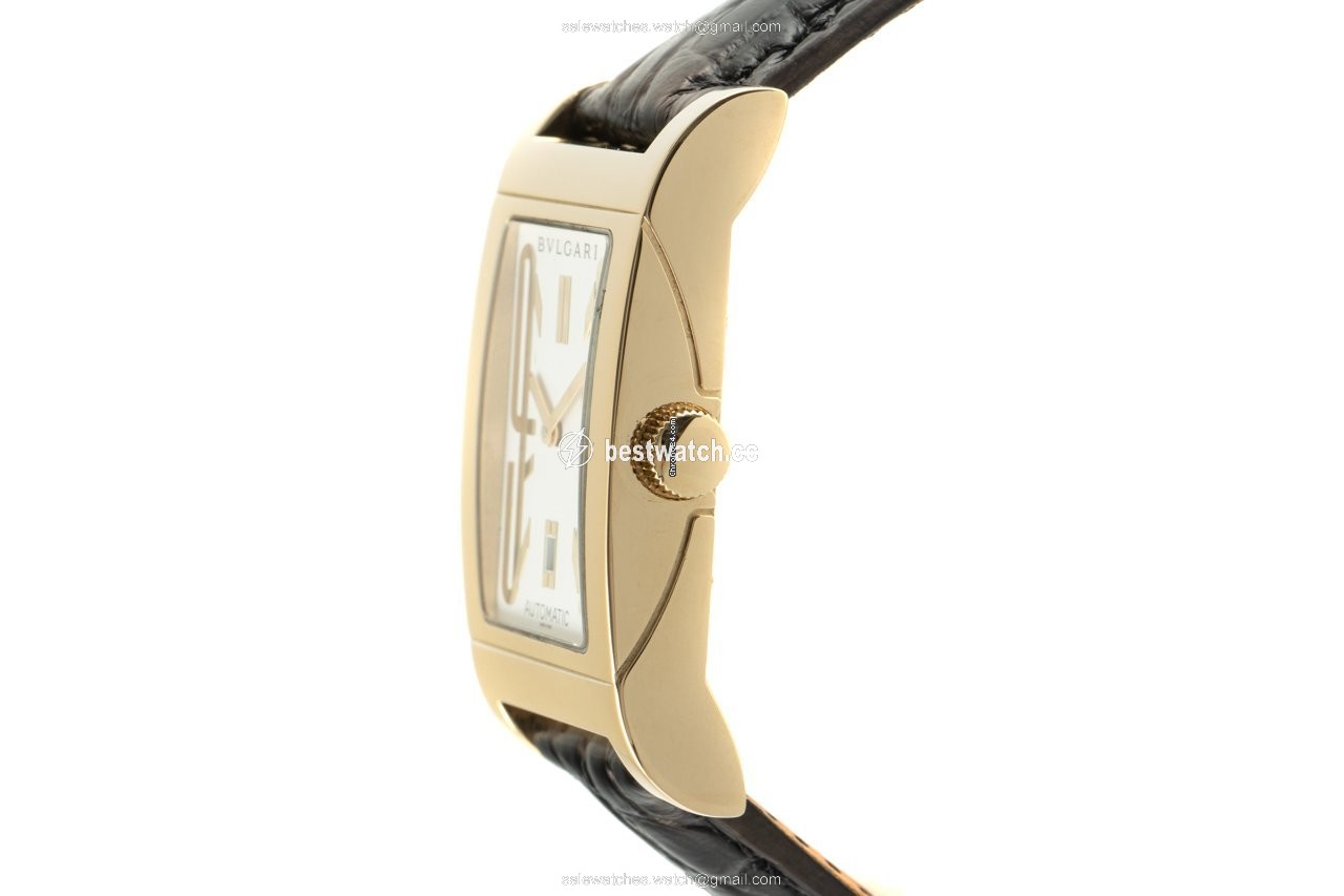 Bulgari Rettangolo Mens watch Unisex Automatic Yellow gold RT45G 3