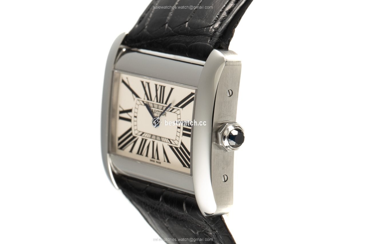 Cartier Tank Divan Mens watch Unisex Quartz Steel 2600 3