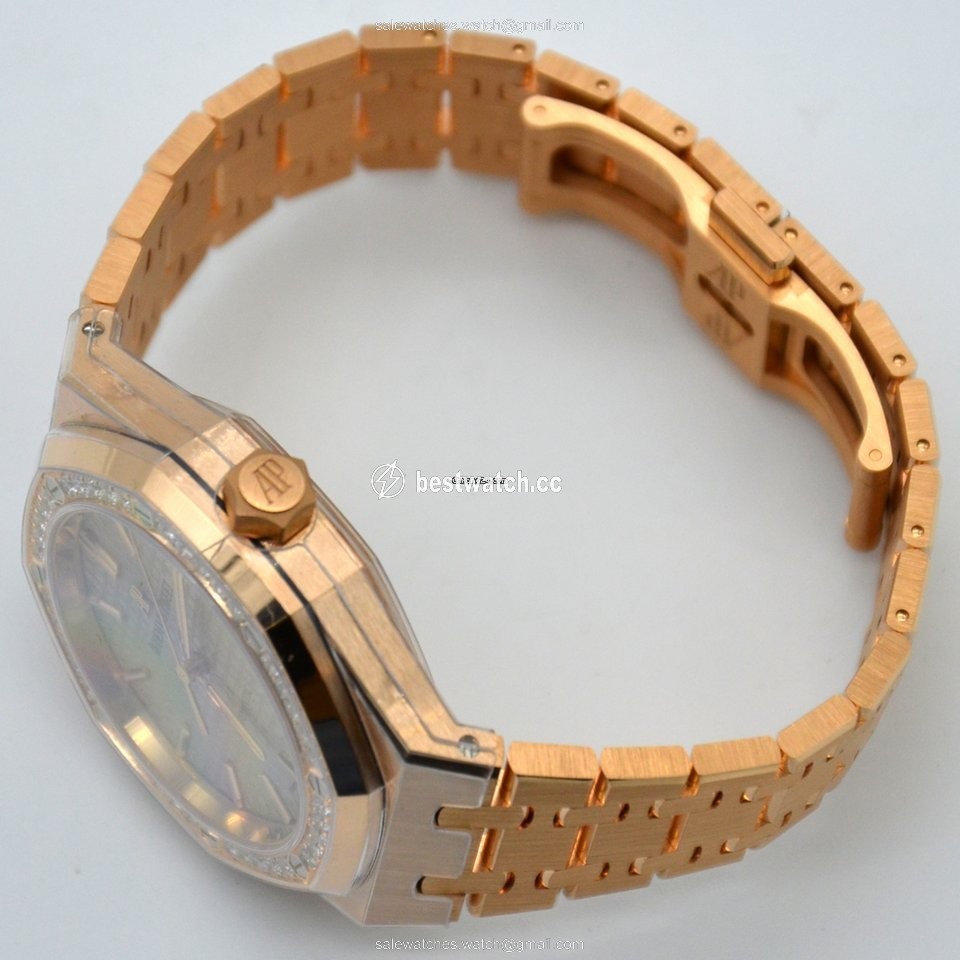 IMG_9086 Audemars Piguet Royal Oak Lady Womens watch Automatic Rose gold 15451OR.ZZ.1256OR.02 3