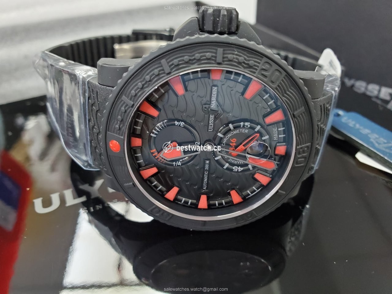 IMG_9086 Ulysse Nardin Diver Black Sea Mens watch Unisex Automatic Steel 263-92-3C 3