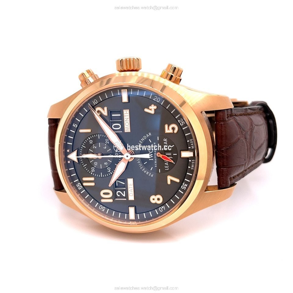 IMG_9086 IWC Pilot Spitfire Perpetual Calendar Digital Date-Month Mens watch Unisex Automatic Rose gold IW379103 3