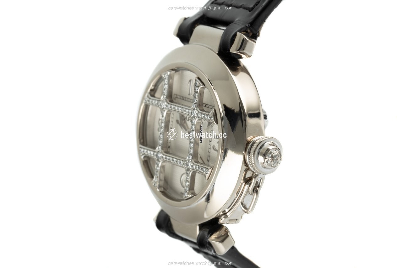 IMG_9086 Cartier Pasha Womens watch Automatic White gold 2400 3