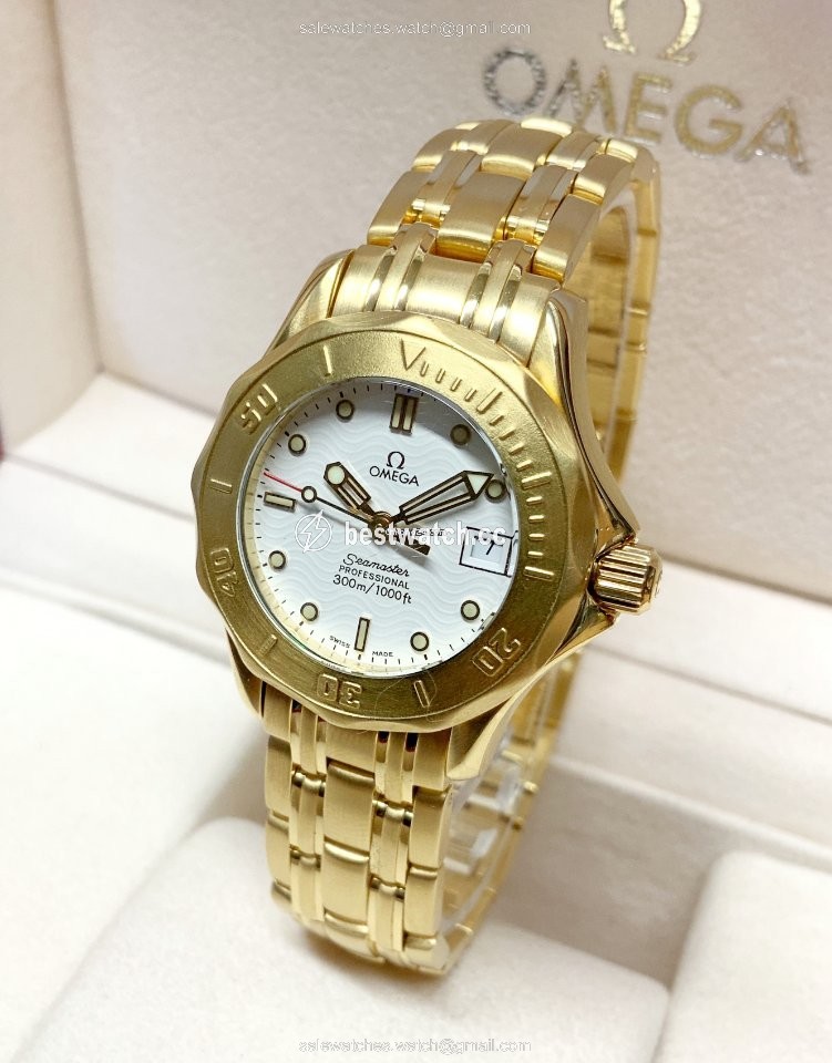 IMG_9086 Omega Seamaster Womens watch Quartz Yellow gold 2182.20.00 3