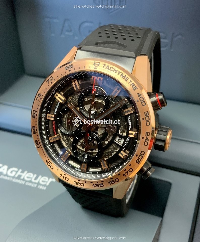 IMG_9086 TAG Heuer Carrera Mens watch Unisex Automatic Rose gold CAR205B.FT6087 3