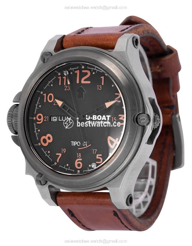 U-Boat Tipo 01 Mens watch Unisex Automatic Titanium BK BR 7472 3