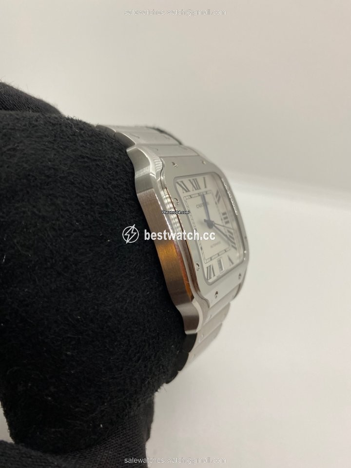 IMG_9086 Cartier Santos Mens watch Unisex Automatic Steel WSSA0018 3