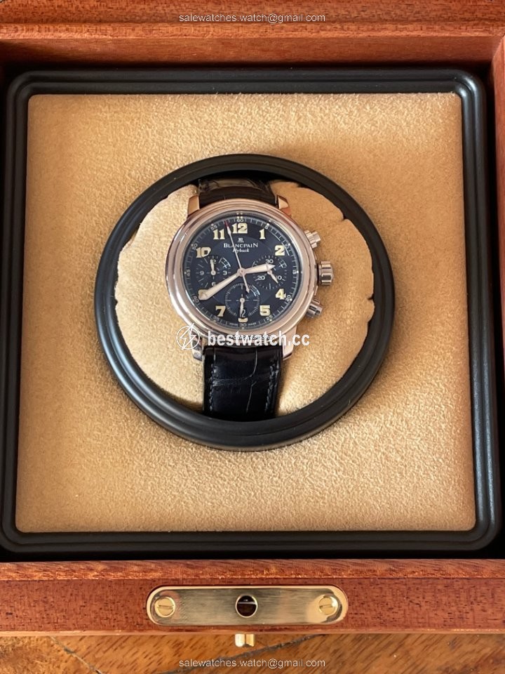 IMG_9086 Blancpain Leman Fly-Back Mens watch Unisex Automatic White gold 2185 3