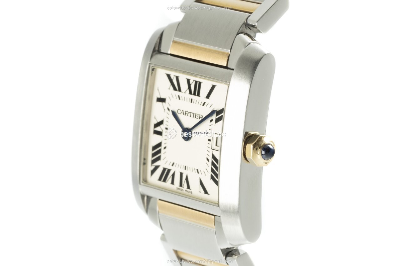 Cartier Tank Francaise Womens watch Quartz Gold Steel 2465 3