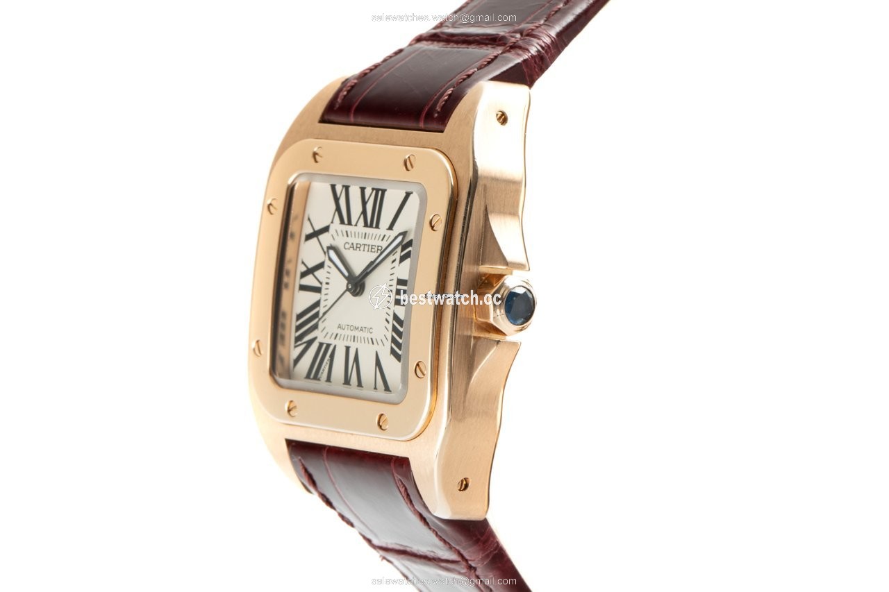 Cartier Santos 100 Mens watch Unisex Automatic Yellow gold 2879 3