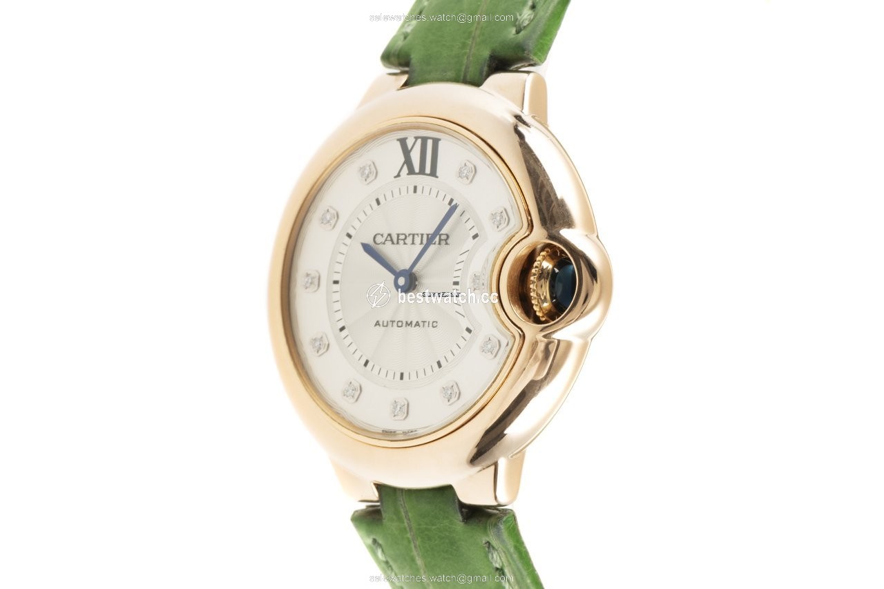 IMG_9086 Cartier Ballon Bleu 33mm Womens watch Automatic Red gold WE902063 3
